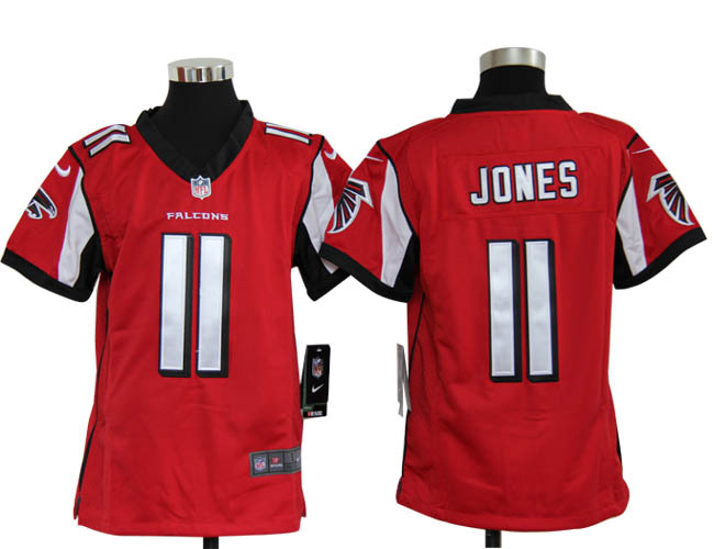 NFL South Jersey Atlanta Falcons 11 Alabama Julio Jones Nike Youth Red